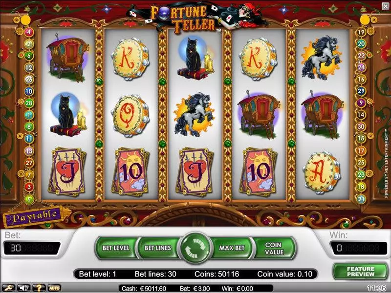 Play Fortune Teller Slot Main Screen Reels