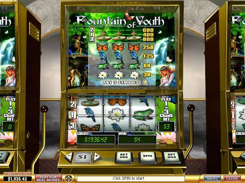 Play Fountain Of Youth Slot Main Screen Reels