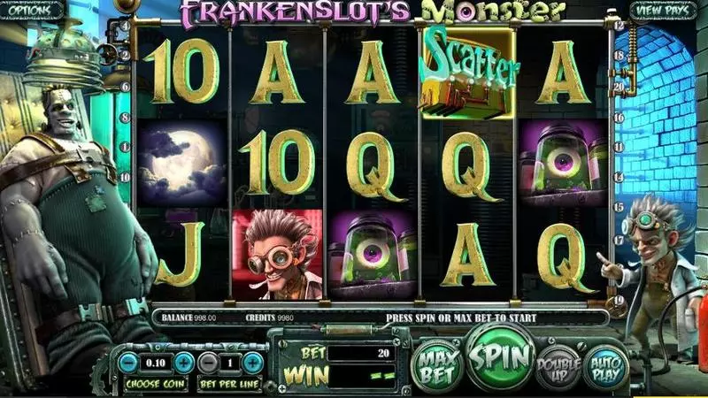 Play Frankenslot’s Monster Slot Introduction Screen