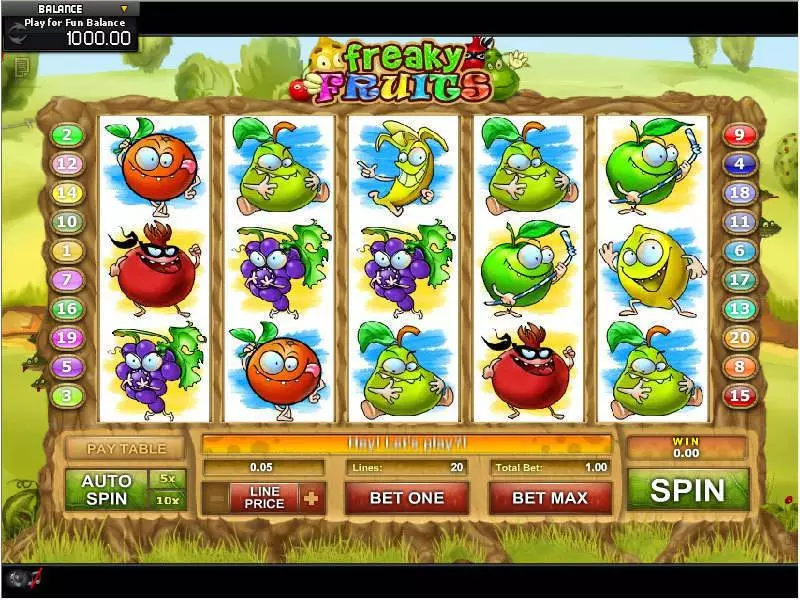 Play Freaky Fruits Slot Main Screen Reels