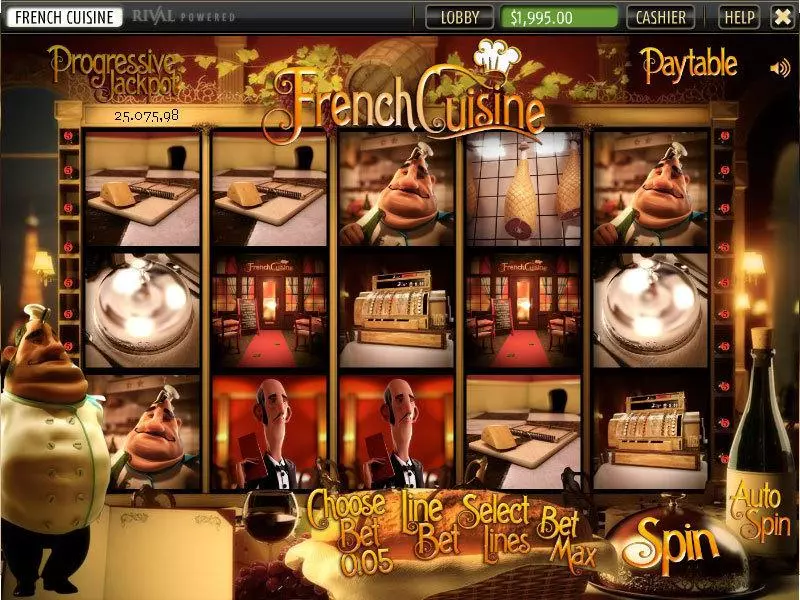 Play French Cuisine Slot Main Screen Reels
