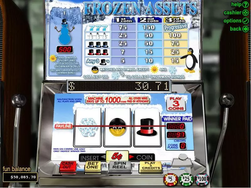 Play Frozen Assets Slot Main Screen Reels