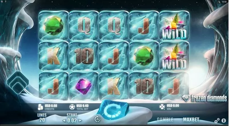 Play Frozen Diamonds Slot Introduction Screen