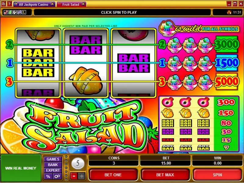 Play Fruit Salad Slot Main Screen Reels