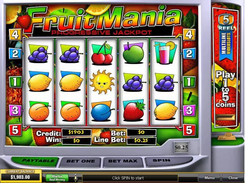 Play FruitMania Slot Main Screen Reels