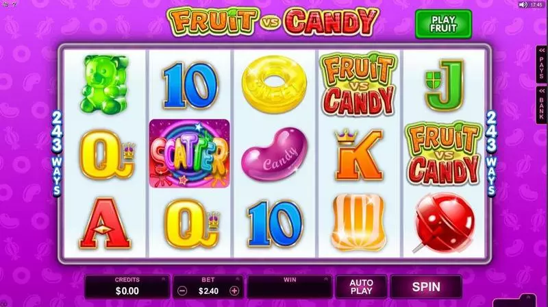 Play Fruits vs Candy Slot Main Screen Reels