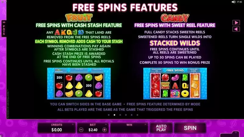 Play Fruits vs Candy Slot Info and Rules