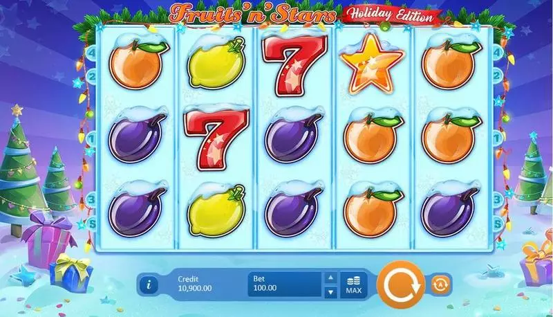 Play Fruits'N'Stars Holiday Edition Slot Main Screen Reels