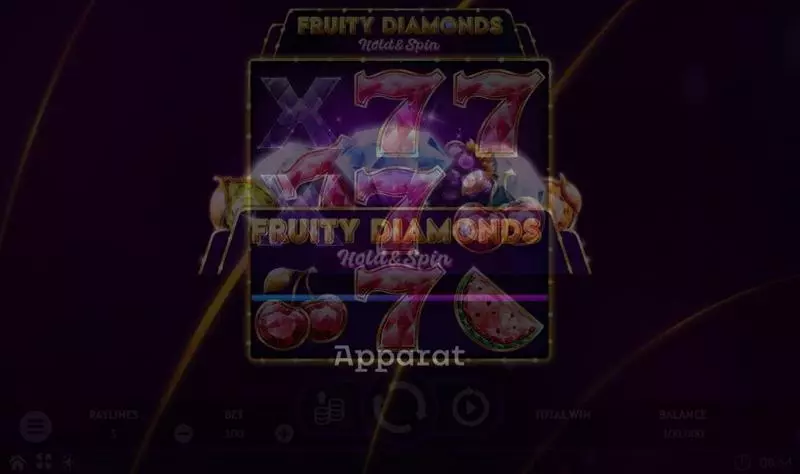 Play Fruity Diamonds Slot Introduction Screen