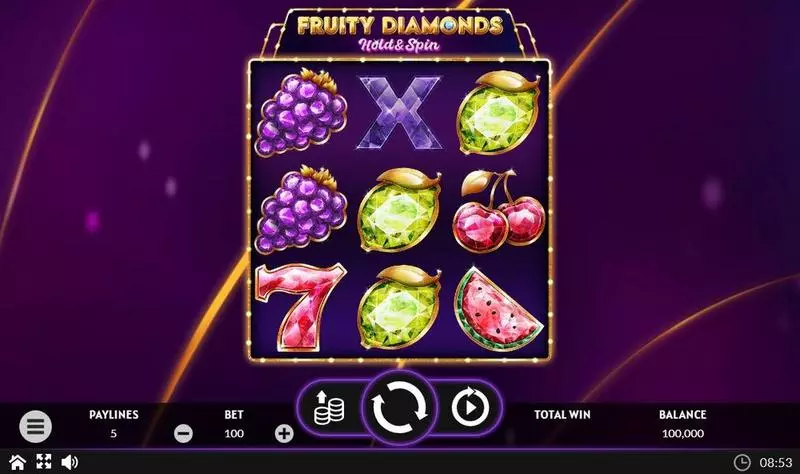 Play Fruity Diamonds Slot Main Screen Reels
