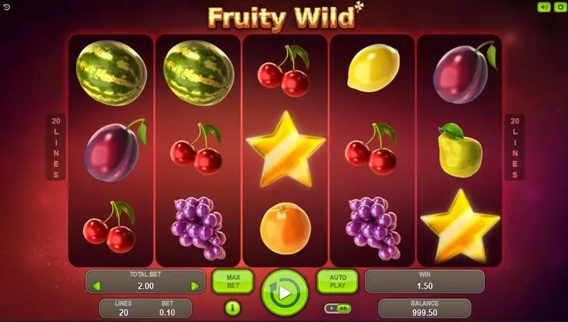 Play Fruity Wild Slot Main Screen Reels