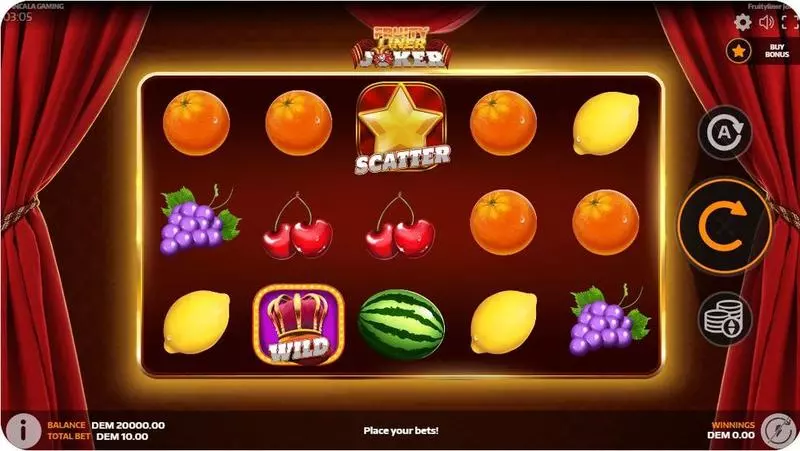 Play Fruityliner Joker Slot Main Screen Reels