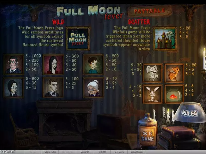 Play Full Moon Fever Slot Info and Rules