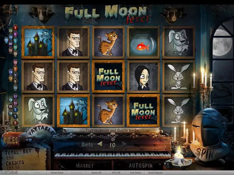 Play Full Moon Fever Slot Main Screen Reels