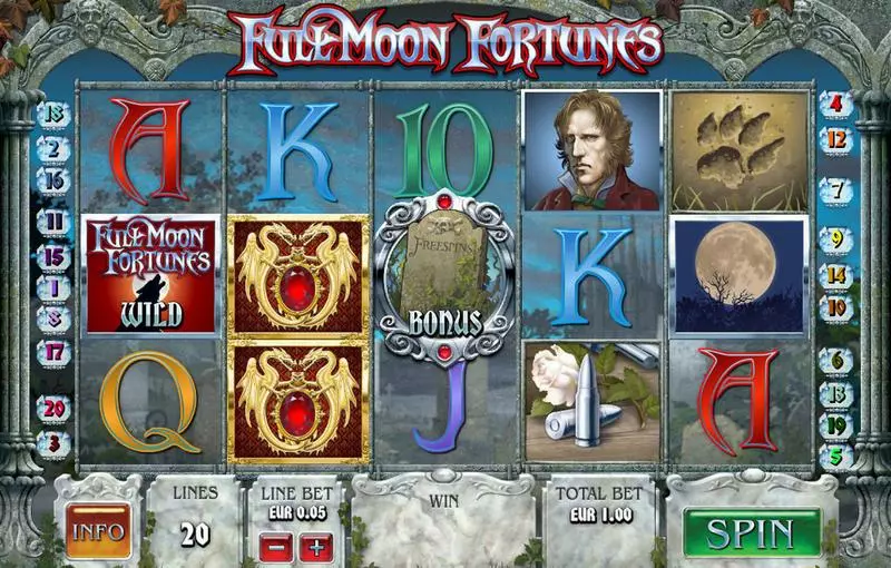 Play Full Moon Fortunes Slot Main Screen Reels