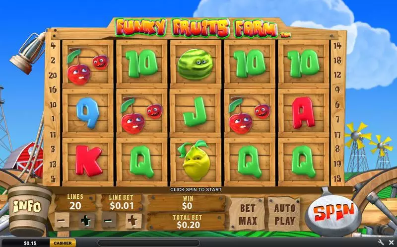 Play Funky Fruits Farm Slot Main Screen Reels
