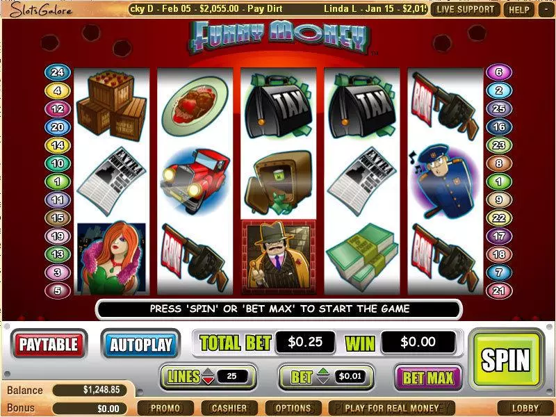 Play Funny Money Slot Main Screen Reels