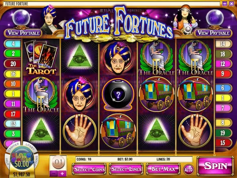 Play Future Fortunes Slot Main Screen Reels