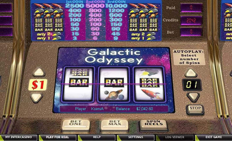 Play Galactic Odyssey Slot Main Screen Reels