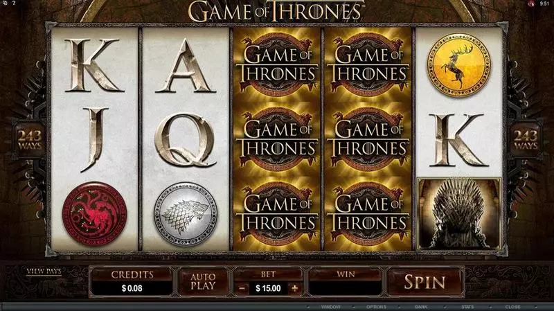 Play Game of Thrones - 243 Ways Slot Main Screen Reels