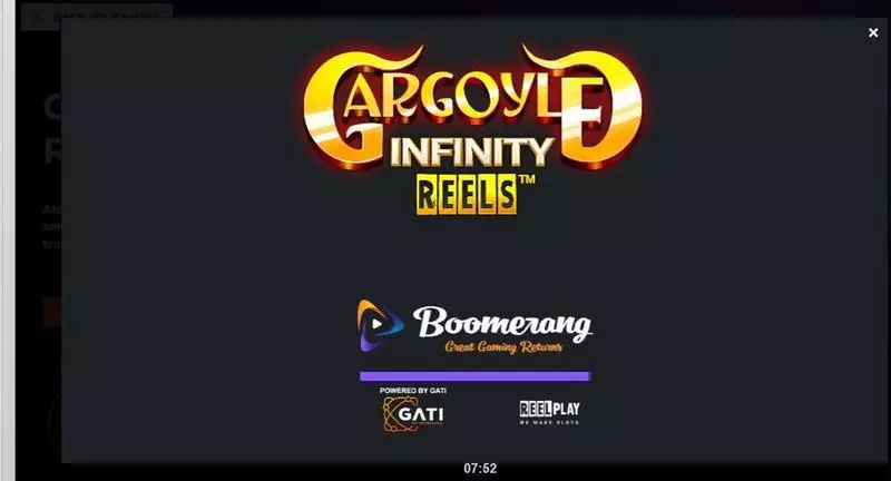 Play Gargoyle Infinity Reels Slot Introduction Screen