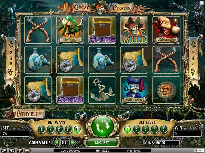 Play Ghost Pirates Slot Main Screen Reels