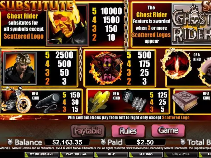 Play Ghost Rider Slot Info and Rules