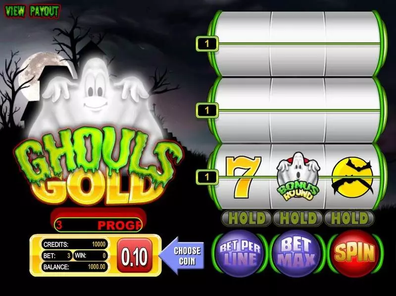 Play Ghouls Gold Slot Introduction Screen
