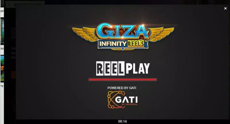 Play Giza Infinity Reels Slot Introduction Screen