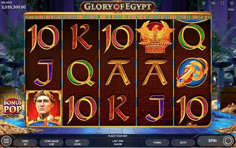 Play Glory of Egypt Slot Main Screen Reels