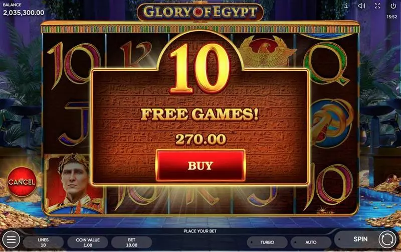 Play Glory of Egypt Slot Free Spins Feature