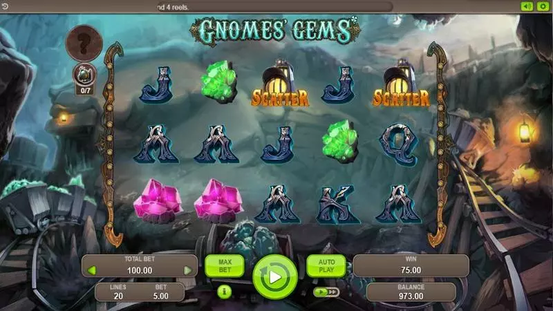 Play Gnomes' Gems Slot Main Screen Reels
