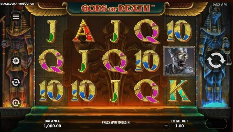 Play Gods of Death Slot Main Screen Reels