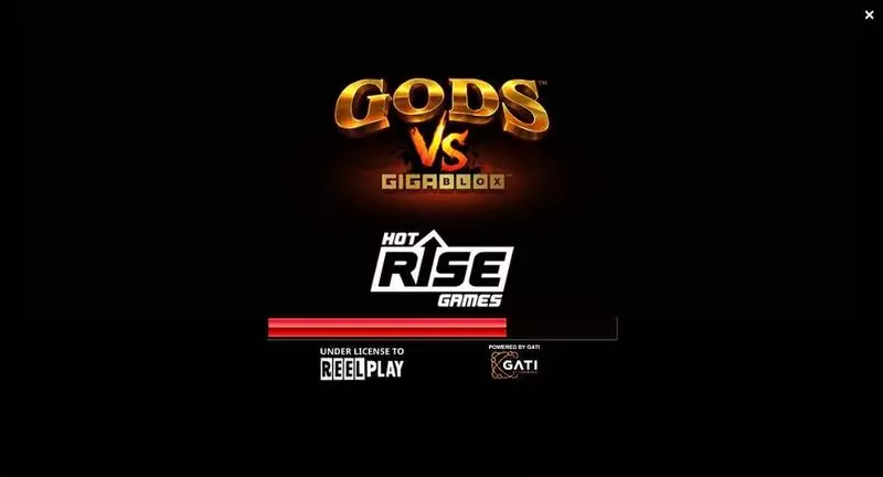 Play Gods VS Gigablox Slot Introduction Screen