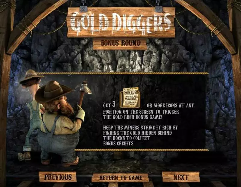 Play Gold Diggers Slot Bonus 1