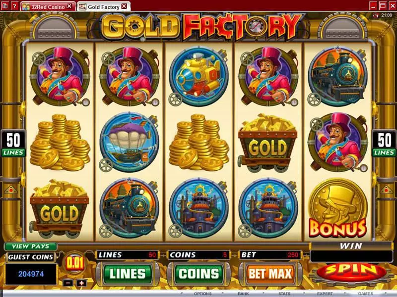 Play Gold Factory Slot Main Screen Reels