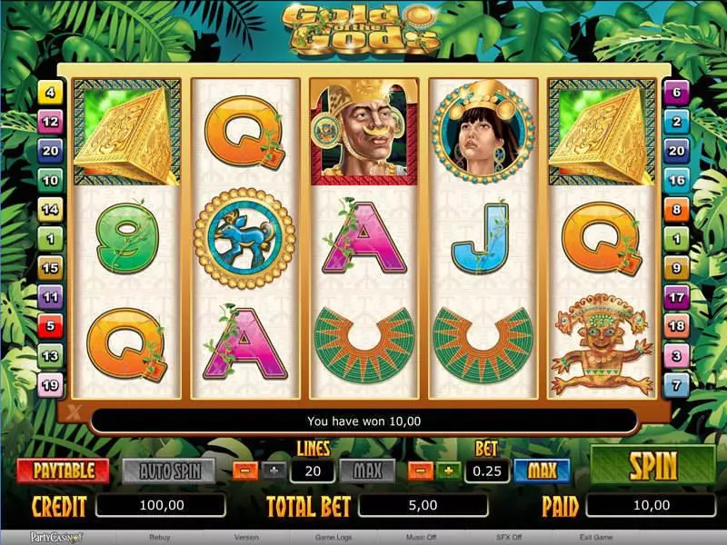 Play Gold of the Gods Slot Main Screen Reels