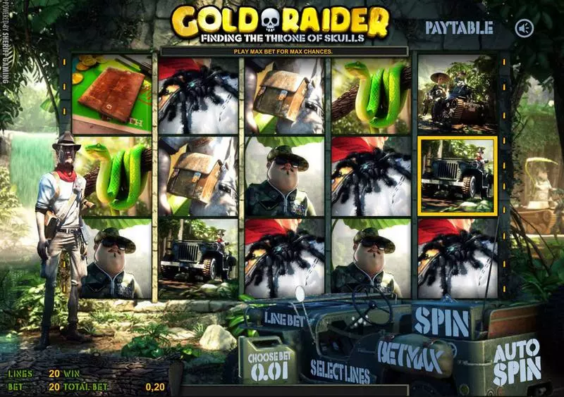Play Gold Raider Slot Main Screen Reels