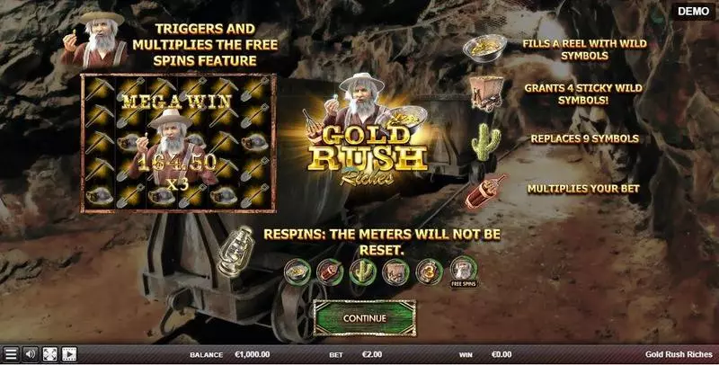 Play Gold Rush Riches Slot Info and Rules