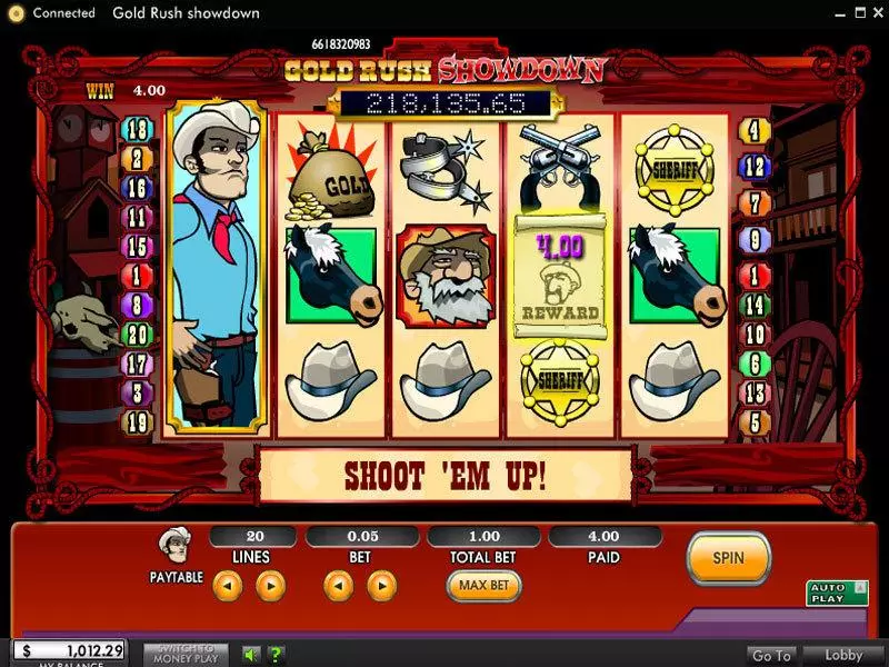 Play Gold Rush Showdown Slot Bonus 1