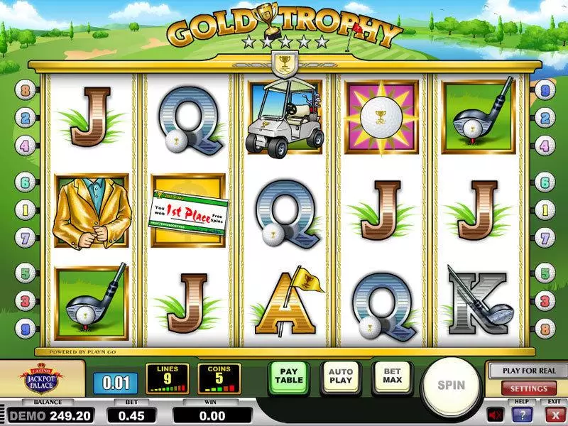 Play Gold Trophy Slot Main Screen Reels