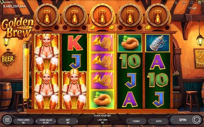 Play Golden Brew Slot Main Screen Reels