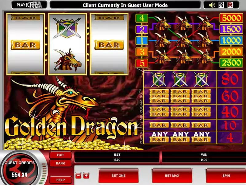 Play Golden Dragon Slot Main Screen Reels