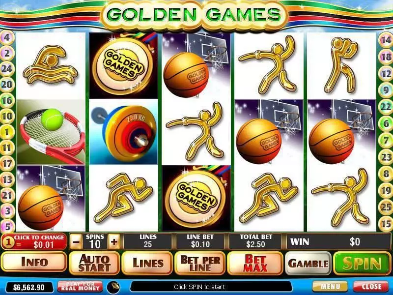 Play Golden Games Slot Main Screen Reels