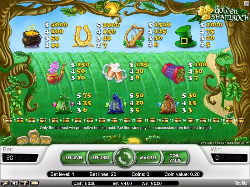Play Golden Shamrock Slot Info and Rules