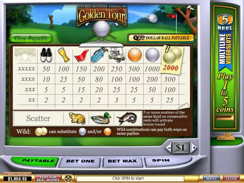 Play Golden Tour Slot Info and Rules