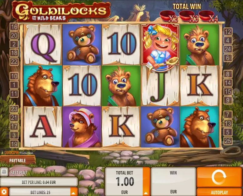 Play Goldilocks Slot Main Screen Reels