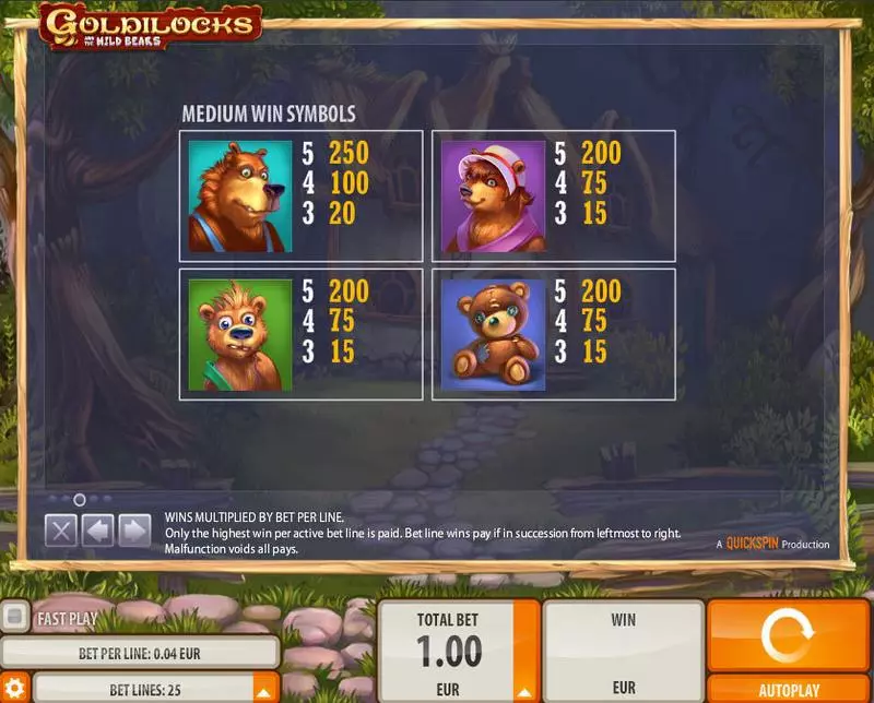 Play Goldilocks Slot Info and Rules