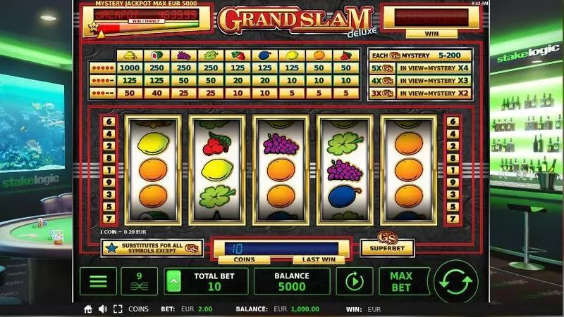 Play Grand Slam Deluxe Slot Main Screen Reels