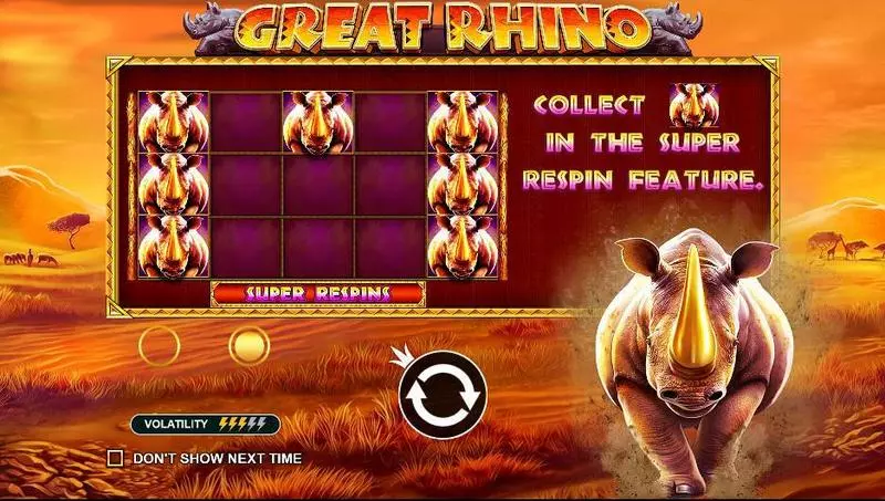 Play Great Rhino Slot Info and Rules